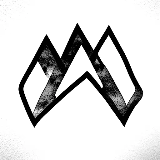 Mountain Range With 3 Stars