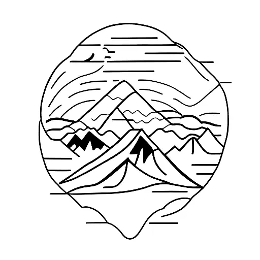 Mountain Scene With Animals And A Lake For The Calf