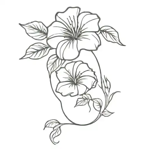 1 Rose And 1 Morning Glory Vine