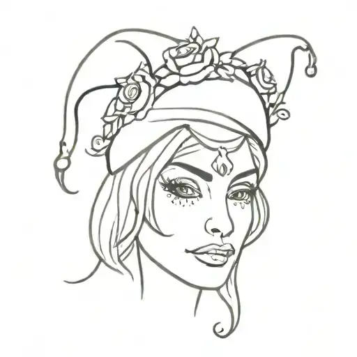 Jester Hat With Flower Crown