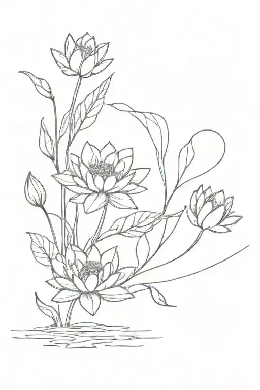 Water Lilies Blowing In The Wind