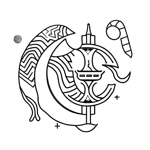 A Minimalist Tattoo Of A Cowboy Boot With A Crescent Moon As The Heel