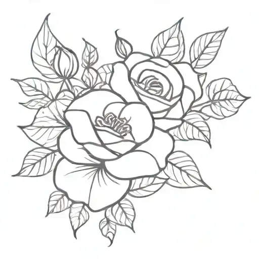 Rose And Morning Glory Bouquet