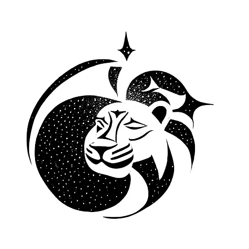 Zodiac Symbol Leo With Spiritual And Nature