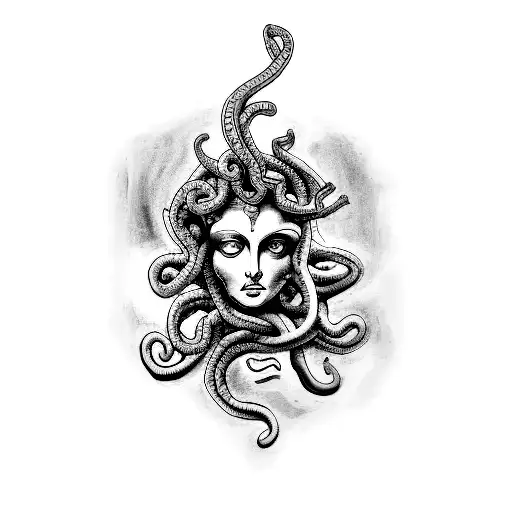 Medusa With Triangle For Hand