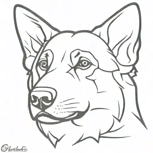 German Shepherd Dog Silhouette