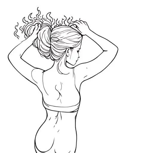 Room Is On Fire As She's Fixing Her Hair