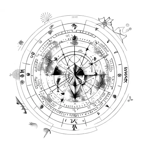 Astrological Elements In A Nature Setting