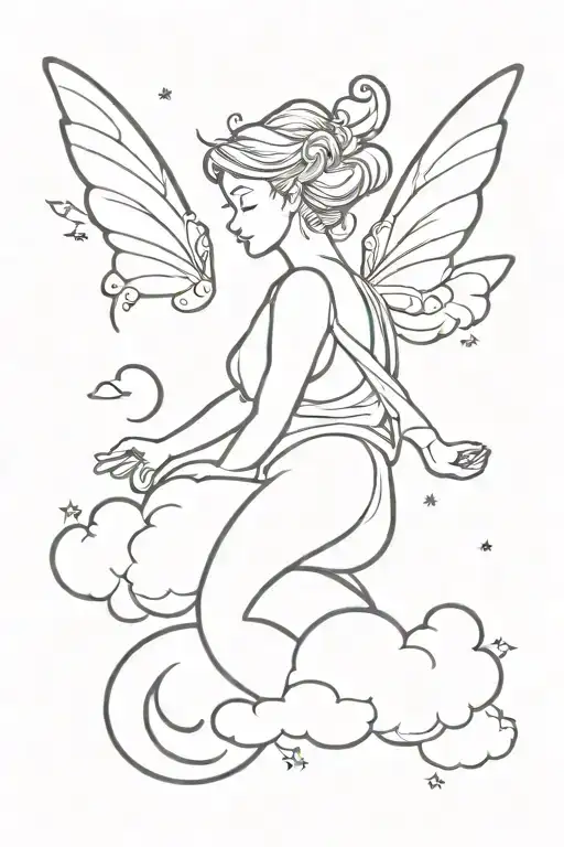 Fairy And Clouds Swirling