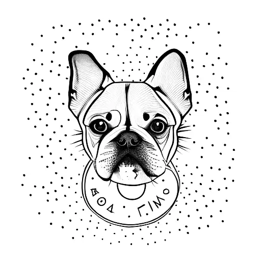 A Minimalist Tattoo Of A Dog Running With A Trail Of Paw Prints