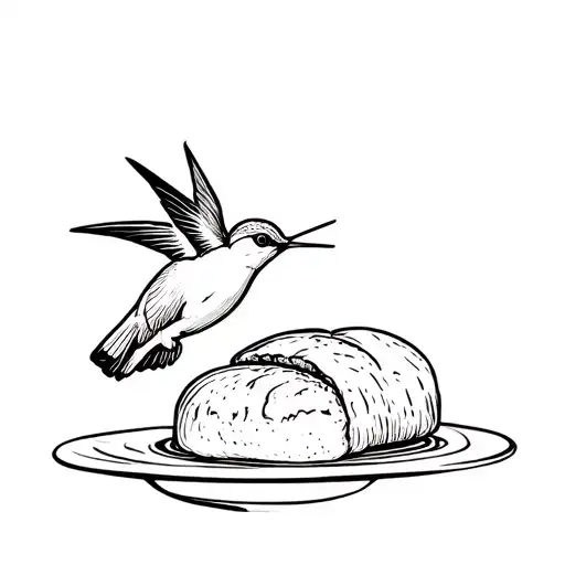 Hummingbird Wearing Oven Mitts Baking Bread