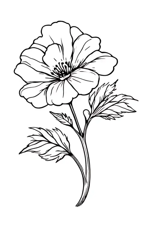 Geranium Flower Swirly