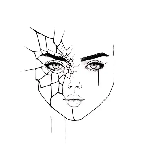 Broken Glass Face