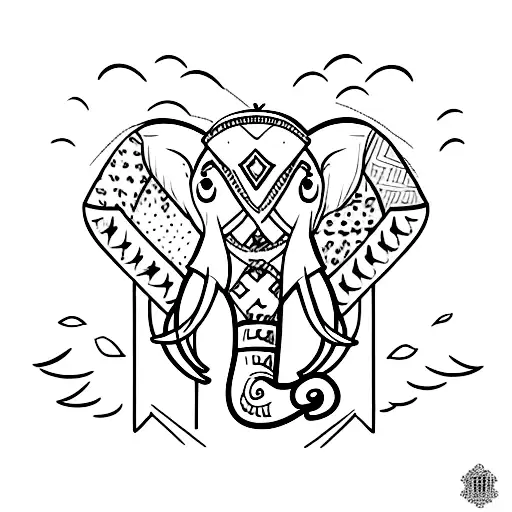 Elephant In A Combat Sport Pose