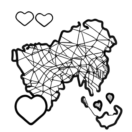 A Map Of The World With A Heart-shaped Pin Marking The Client's Favorite Travel Destination