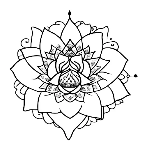 A Lotus Flower Inside A Crown