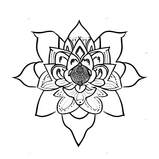 A Lotus Flower Inside A Tiara