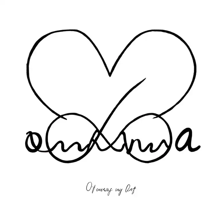 Ohana Word And Infinity Heart