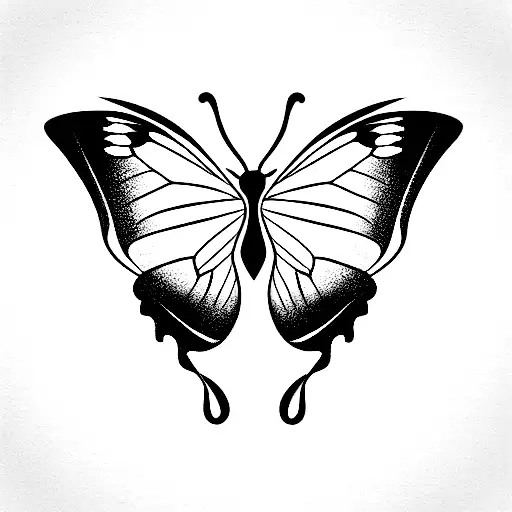 Butterfly With 18 In Roman Numerals