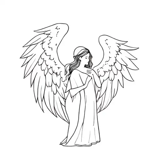 Angel Dad And Daughter