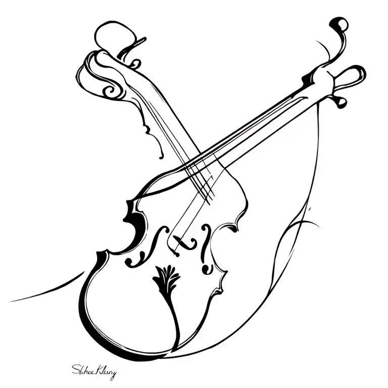 Sherlock Holmes Silhoette Mit Violine