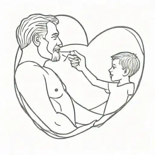 Memorial Tattoo For Father Son