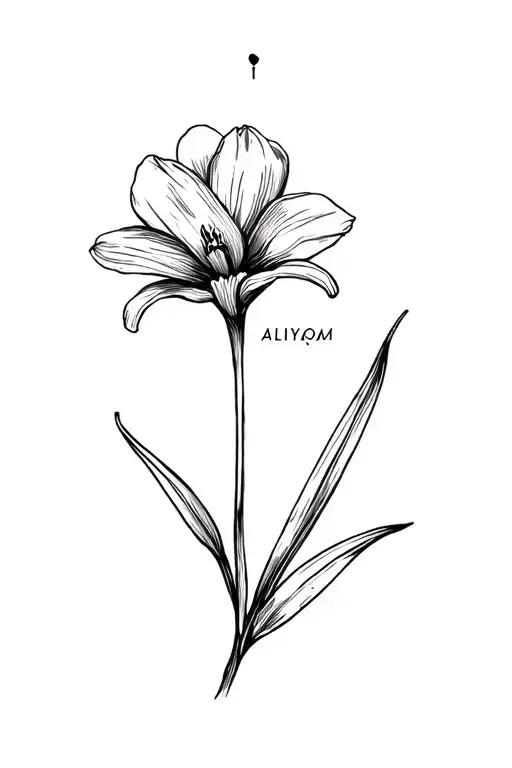 Freesia Flower With A Date De Naissance