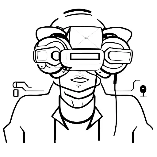 A Hacker Avatar Wearing A Gaming Headset In A Virtual Reality World