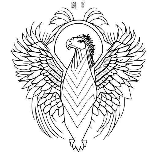 Horse And Eagle Fine Line