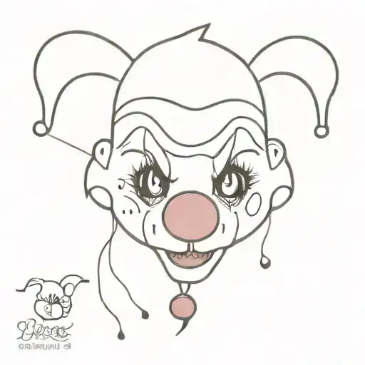 Creepy But Cute Fantasy Alternative Clown Animal