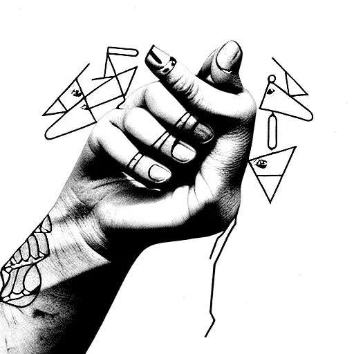 Hand Holding Broken Glass