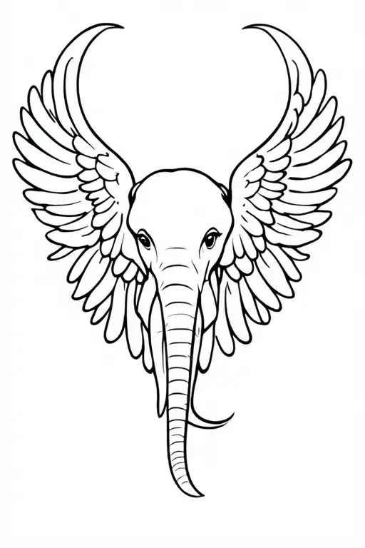 Elephant Angel Wings