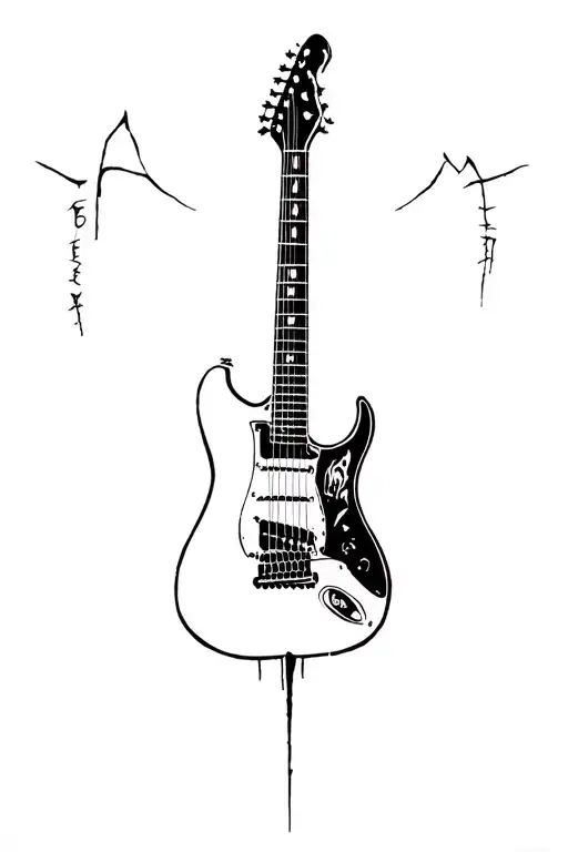 Slipknot Logo And A Guitar