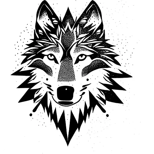 Wolf With Stars