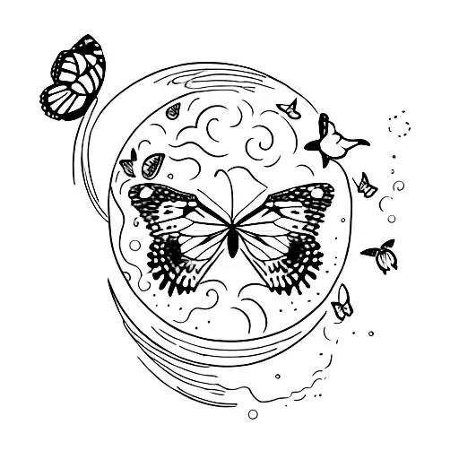 Moon & Butterfly