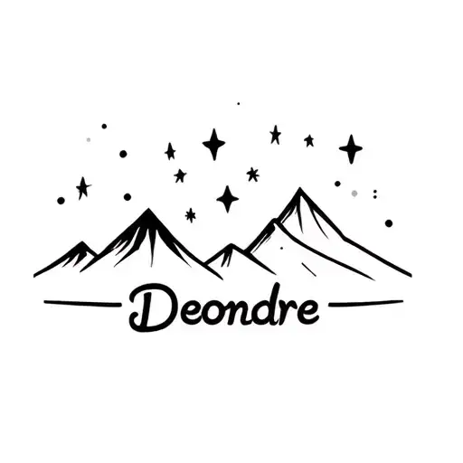 Stars And Mountain With The Name Deondre