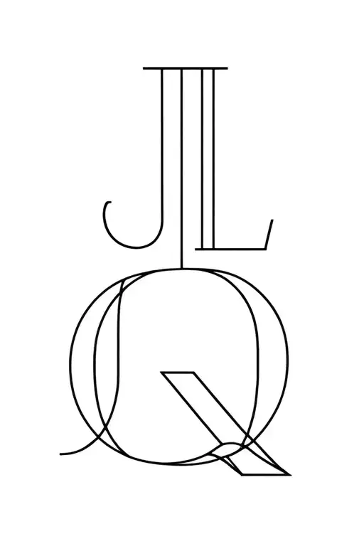 Letters J L And Q Together Geometric Design Incorporating