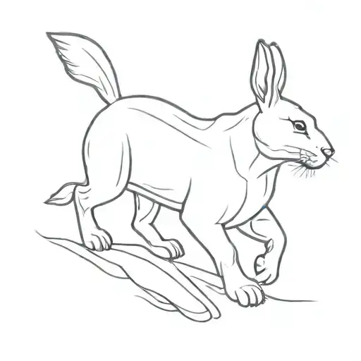 Rabbit With The Shadow Of A Lion