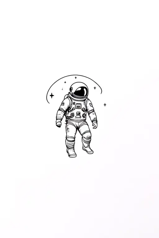Single Fine Line Astronaut