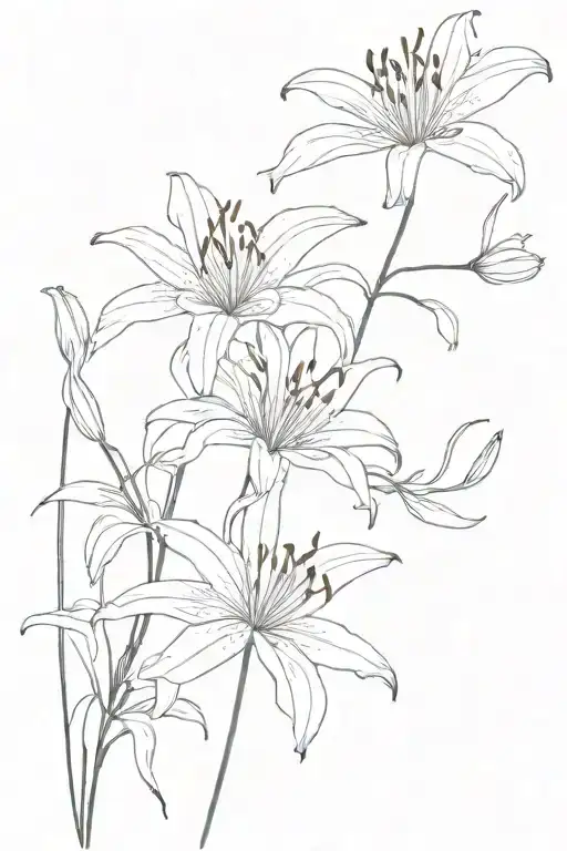 Spider Lilies Blooming