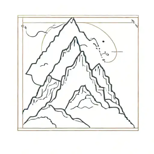 Framed Picture Of A Mountain