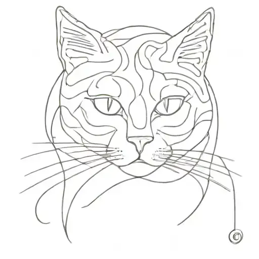 Psychedelic Representation Of Cat