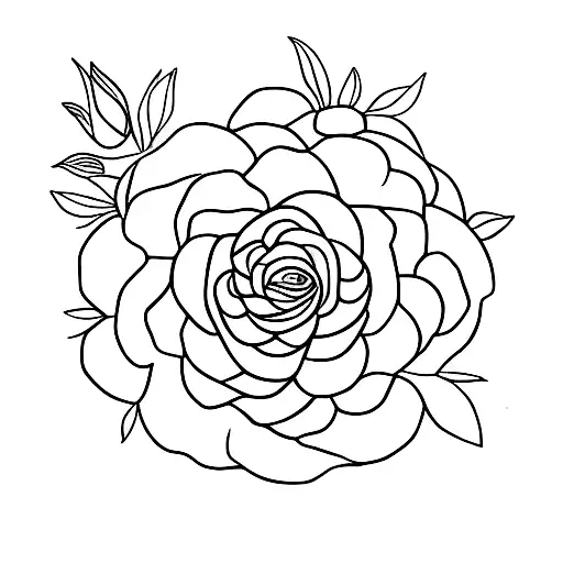 Word Persevere As Stem Of A Red Flower