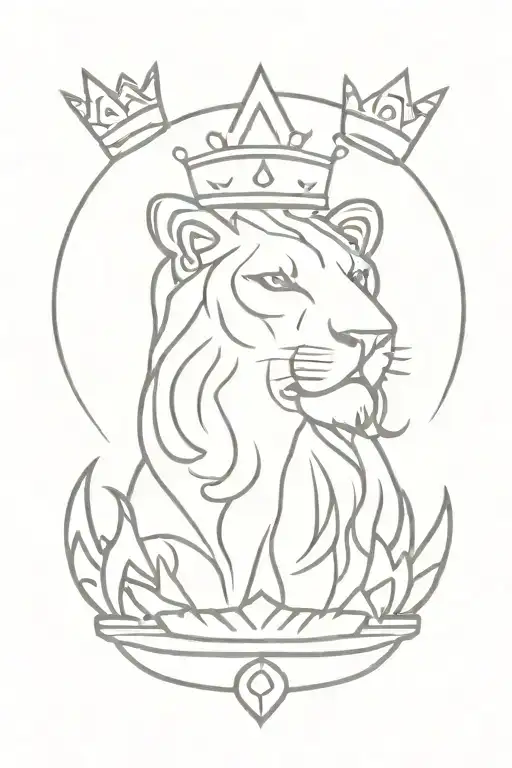 Leo Zodiac Sign And King's Crown