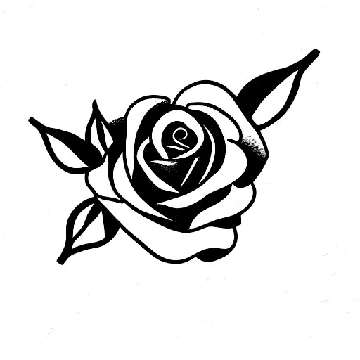 Rose With Text Stem