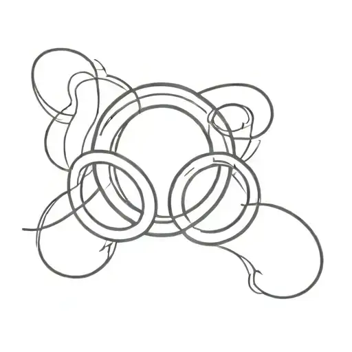 Generate A Tattoo Of A Black And White Olympic Gold Medal And The Olympic Rings