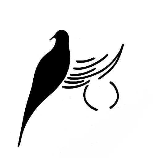 A Dove Crying With Teardrop