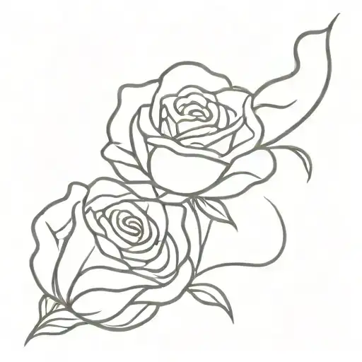 A And B Letters Rose Flower