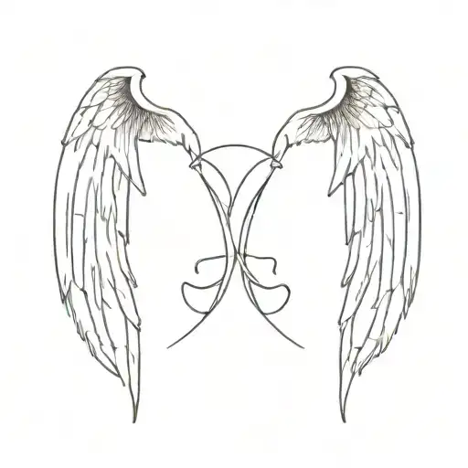 Devil Horn And Angel Wings