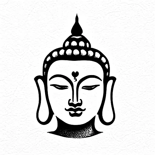 Buddha In A Lotus Pose In A Minimalist Style